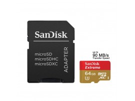 SanDisk Extreme microSDXC UHS-I 90MB/s 64GB (with Adapter)